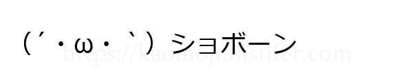 （´・ω・｀）ショボーン
-顔文字