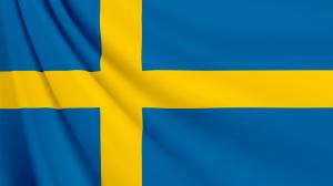 スウェーデンの国旗　壁紙・画像