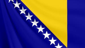 ボスニア・ヘルツェゴビナの国旗　壁紙・画像