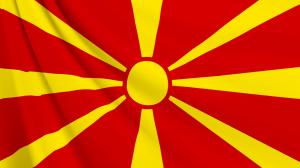 マケドニアの国旗　壁紙・画像