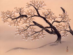 横山大観：山桜　壁紙・画像