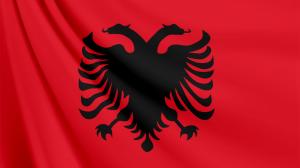 アルバニアの国旗　壁紙・画像