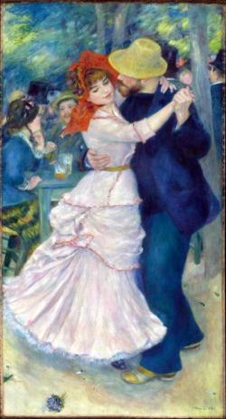 「ブージヴァルの踊り」ピエール＝オーギュスト・ルノワール　壁紙・画像
